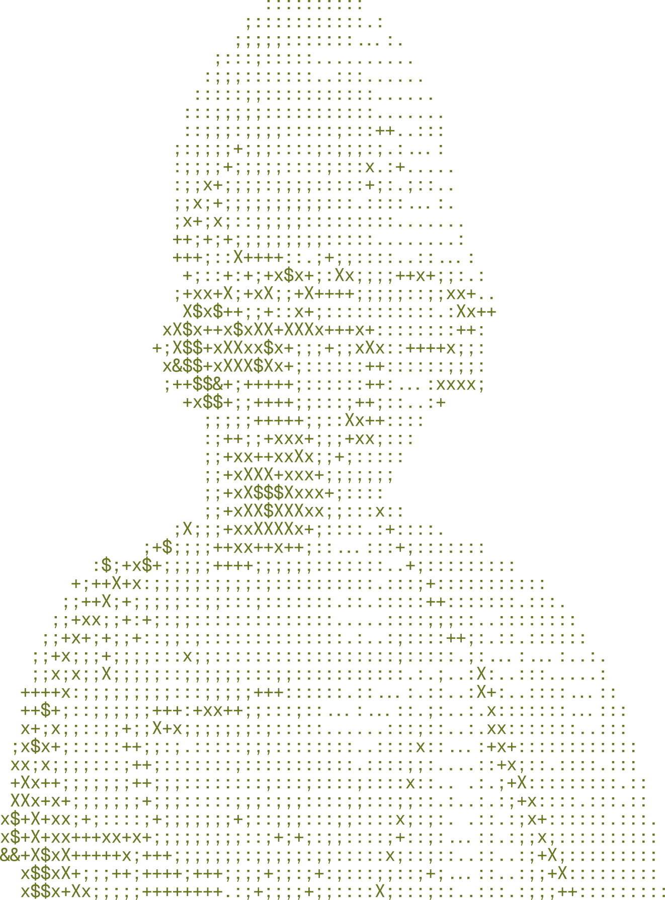 Ilustración ASCII de Atenea